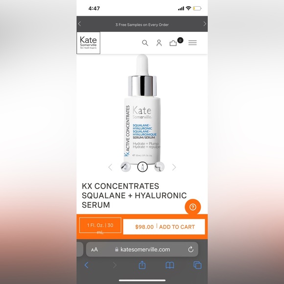 NWT Kate Somerville Squalane + Hyaluronic Serum (1 oz) - Picture 4 of 8